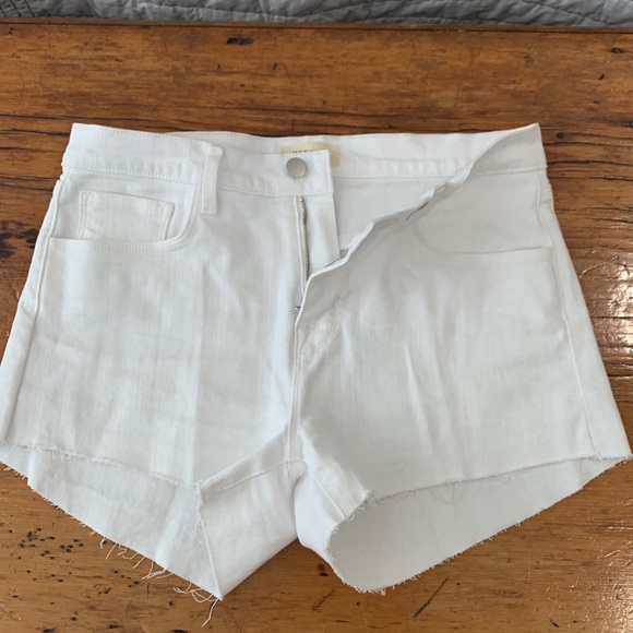 L'AGENCE Pants - Agence white Audrey jean shorts
